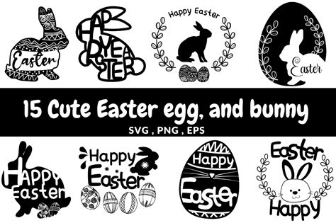Happy Easter Egg Bunny Svg Png Eps Graphic By Raveedesign