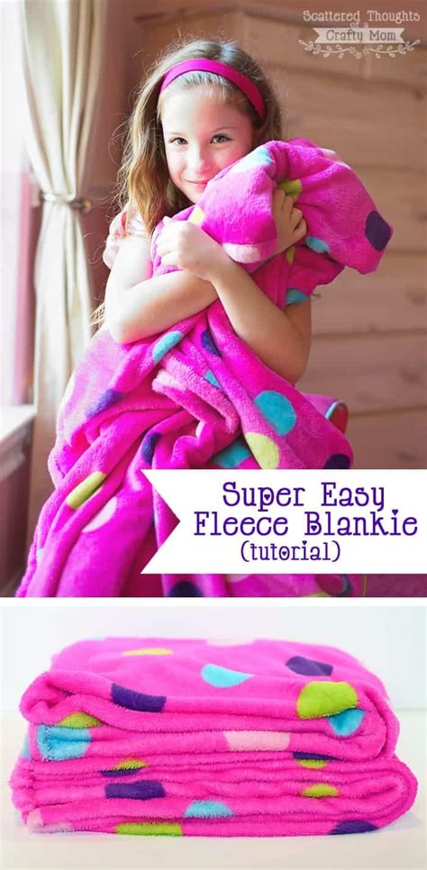 Easy Fleece Blanket Tutorial Scattered Thoughts Of A Crafty Mom By