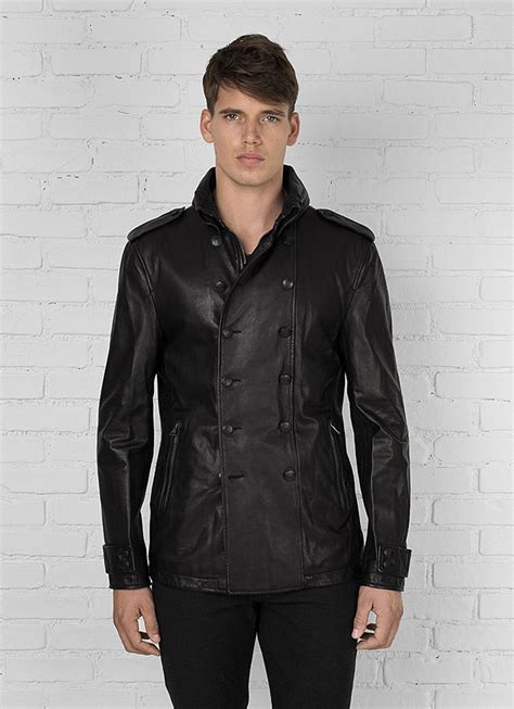 John Varvatos Double Breasted Leather Shirt Jacket In Black For Men Lyst