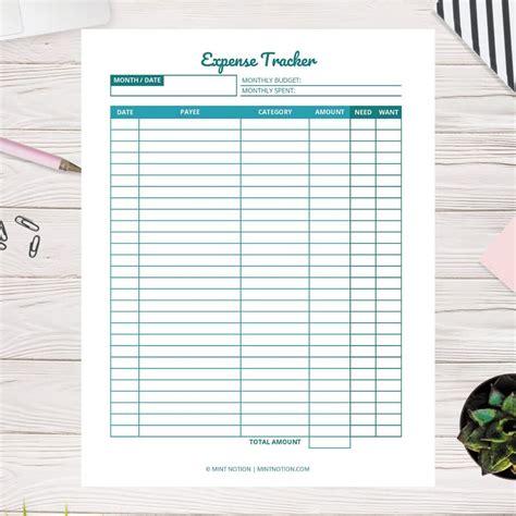 Free Printable Monthly Expense Tracker Printable Templates
