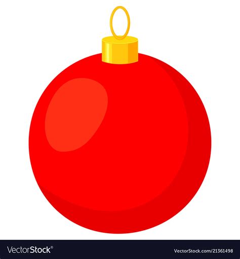 Colorful Cartoon Red Christmas Ball Royalty Free Vector