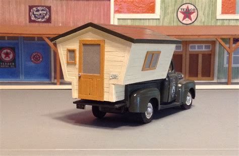 Scratch Built Camper Model Car Made Out Of Coffee Stirrers Scale 1