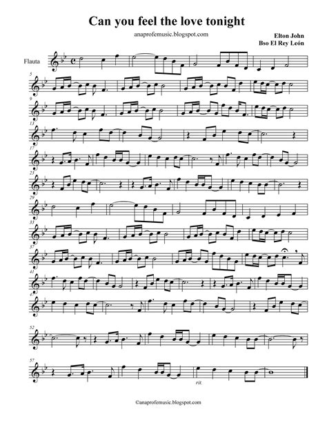 Anaprofemusic Partitura Can You Feel The Love Tonight Sheet Music