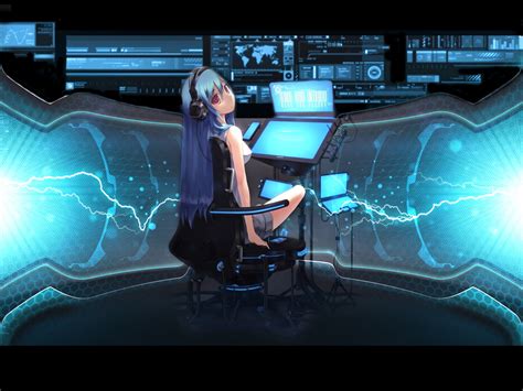 Anime Computer Hacker Girl Wallpapers Wallpaper Cave
