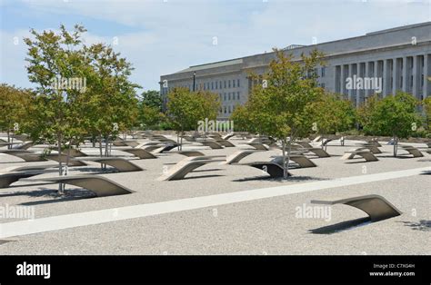 Pentagon Memorial To 911 Victims Arlington Va Stock Photo Alamy