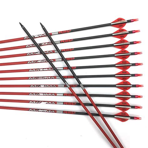 6pc New 32 Inch 1k Carbon Arrow Spine 400 Od 76 Mm Id 62 Mm With 75