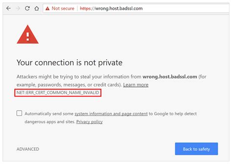 How To Fix ERR CERT COMMON NAME INVALID In Chrome