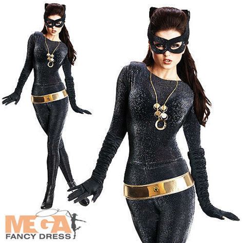 Deluxe Catwoman Ladies Fancy Dress Grand Heritage Comic Superhero Womens Costume Ebay