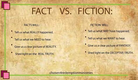 Fact Vs Fiction Reality Vs Fantasy Truth Vs Assumption Words Of