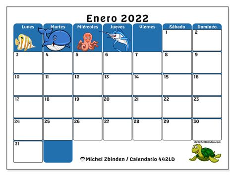 Calendario “442ld” Enero De 2022 Para Imprimir Michel Zbinden Es