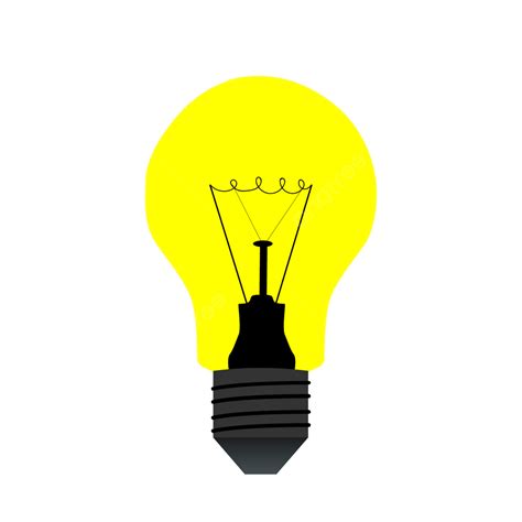 Clipart Bola Lampu Pada Latar Belakang Transparan Lampu Bohlam Ide