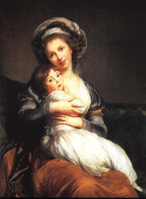Self Portrait With Her Daughter Painting Elisabeth Louise Vigee Le