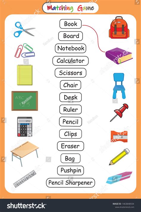 Classroom Objects Free Classroom Objects Flashcards The Kids