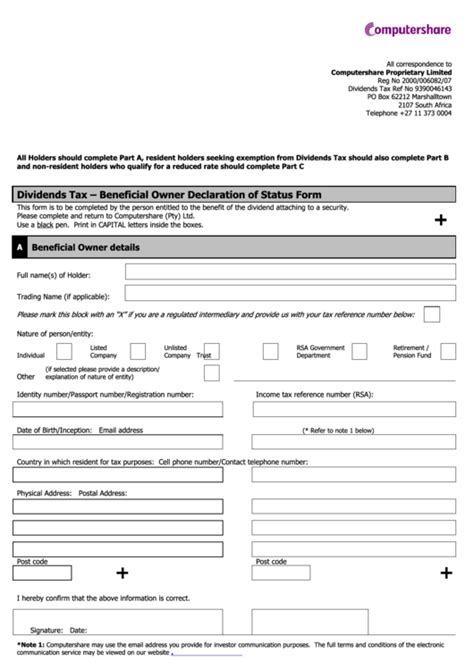 Computershare Printable Form Printable Forms Free Online