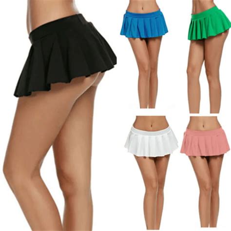 buy women pleated super mini skirt fashion summer high waist solid night club
