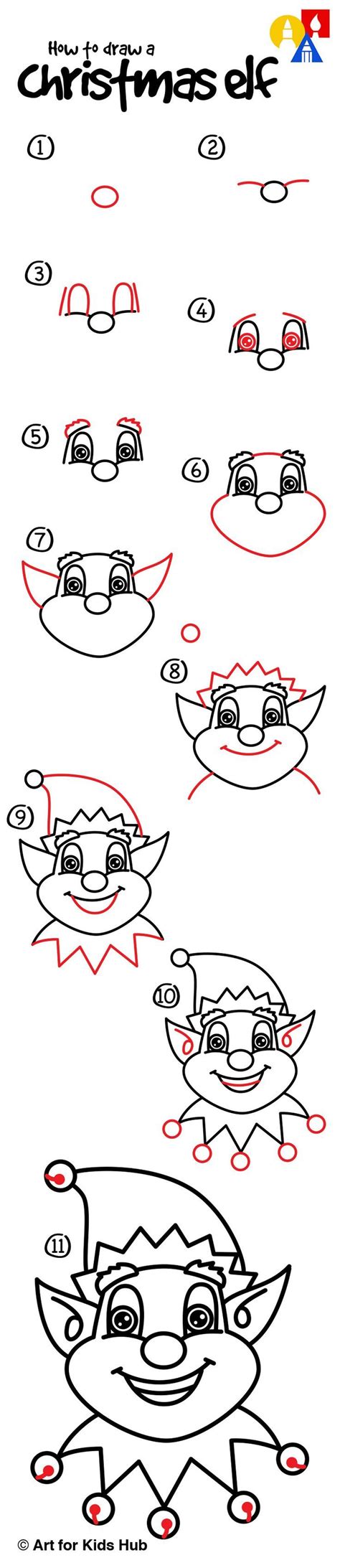 How To Draw A Christmas Elf Merry Christmas Christmas