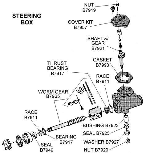 Steering Box Assembly Diagram View Chicago Corvette Supply