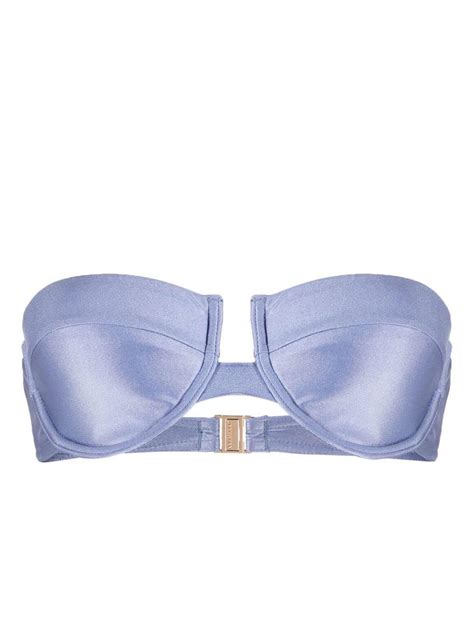 Zimmermann Bandeau Style Bikini Top In Blue Lyst