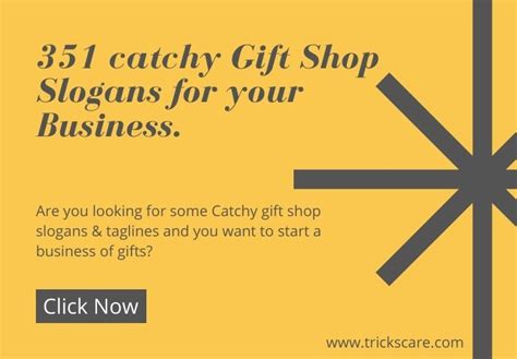 Catchy Gift Shop Slogans For Your Business Trickscare