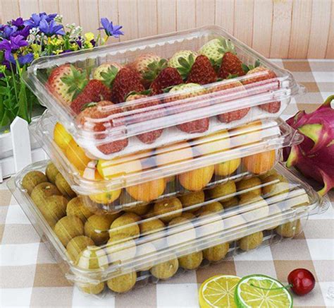 China Big Capacity Clear Plastic Fruits And Vegetables Container