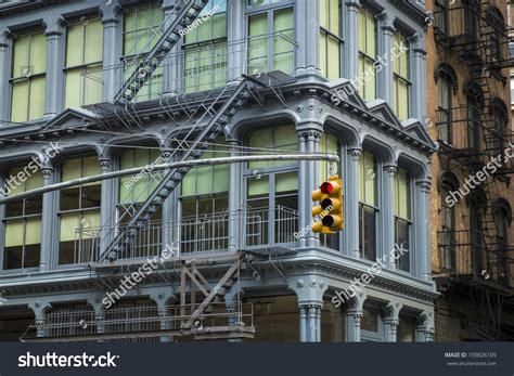 Historic Cast Iron Buildings New York Stock Photo