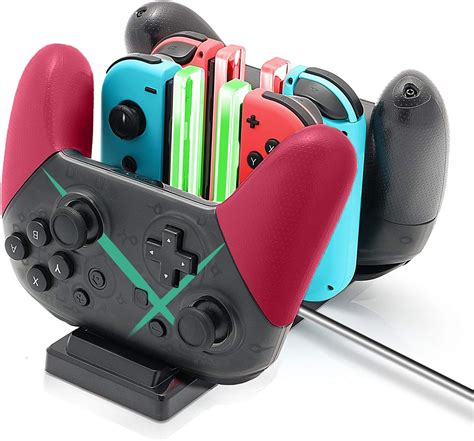 Controller Charger Dock For Nintendo Switch 6 In 1 Charging Station