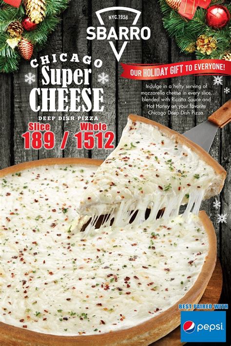Sbarros Chicago Super Cheese Pizza