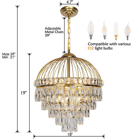 Buy Crystal Chandeliers Modern Brass Gold Crystal Chandelier Cage
