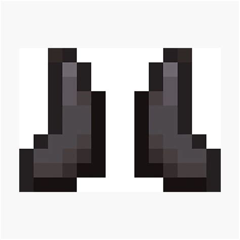 Minecraft Netherite Boots Photographic Print For Sale By Metal