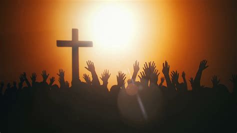 Silhouettes Of Hands Raised In Worship With Stock Footage Sbv 307107898
