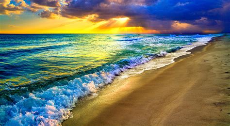 Destin Florida Sunset Sun Rays On The Water Beach Sunset