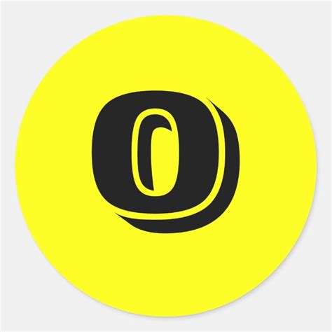 0 Small Round Yellow Number Stickers By Janz Zazzle