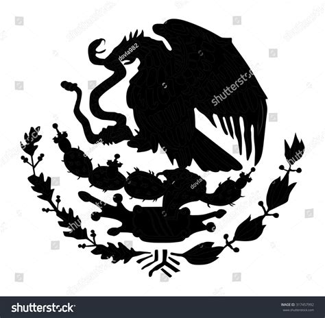 mexico coat arms seal national emblem stock vector 317457992 shutterstock