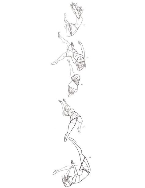 Falling Girl By Pandasofa On Deviantart Art Reference Drawing Poses