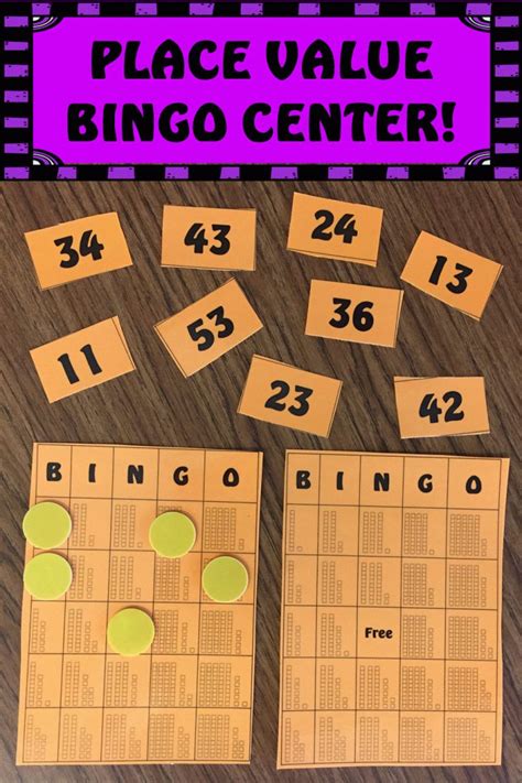 Place Value Bingo Center ~ Base Ten Blocks ~ 1st Grade Printable