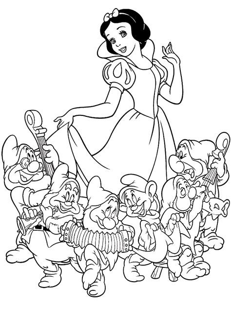 Descargar Gratis Dibujos Para Colorear Blancanieves