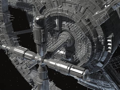 Sci Fi Space Station 3d Model By Squir