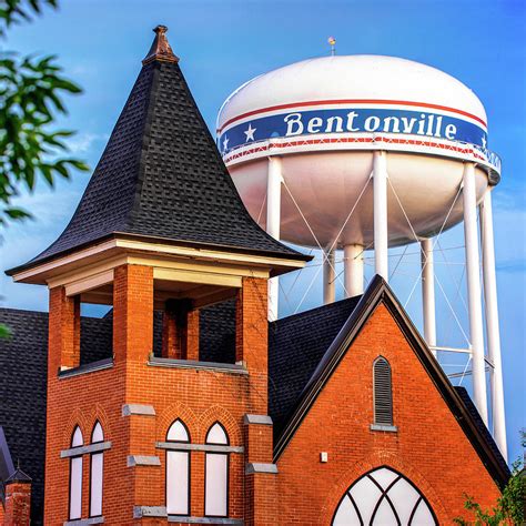 Bentonville Arkansas Water Tower And Historic Architecture 1x1