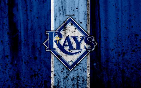 Download Wallpapers 4k Tampa Bay Rays Grunge Baseball Club Mlb