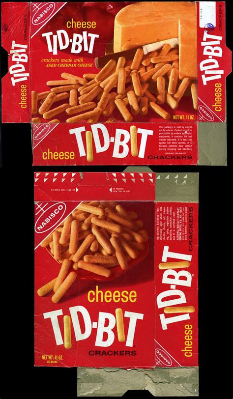 Nabisco Cheese Tid Bit Snack Cracker Box Late 1960se Flickr