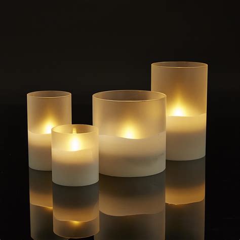 The Most Natural Led Flameless Candle 3 12 Diam X 4 H Hammacher Schlemmer