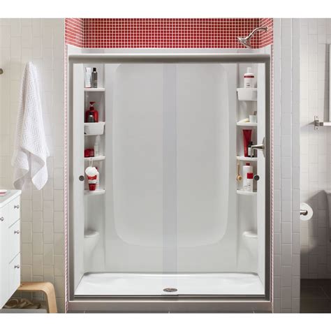 sterling finesse 54 625 in to 59 625 in w x 70 0625 in h frameless sliding shower door small
