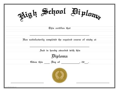 High School Diploma Edit Cert Highs 2pdf Easy To Download And Use