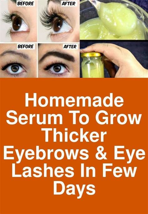 Homemade Serum To Grow Thicker Eyebrows EyeLashes In Few Days Today In