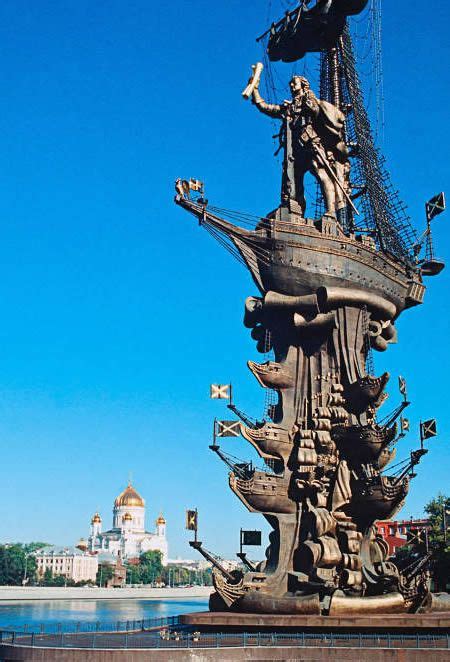 Peter The Great Statue Moscow Живописные пейзажи Памятники