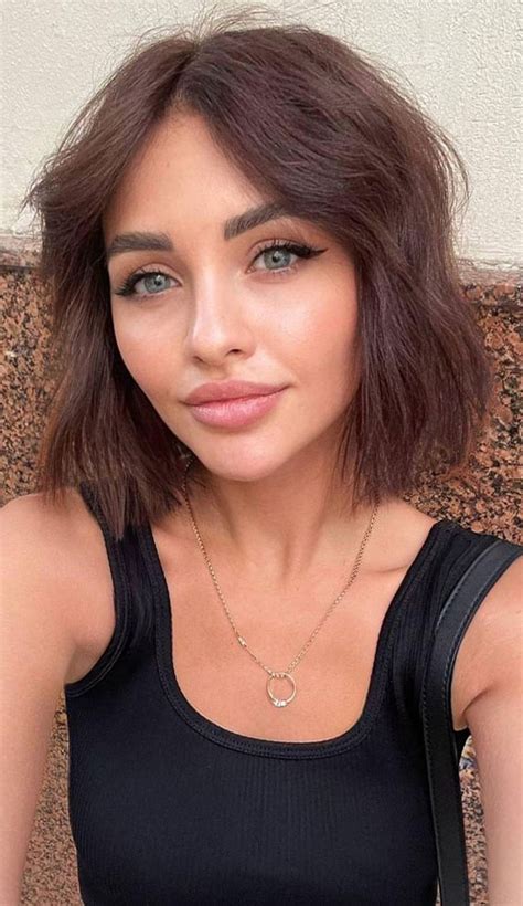 50 New Haircut Ideas For Women To Try In 2023 Chestnut Textured Lob Haircut