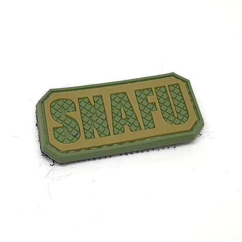 Snafu Green Tactical Morale Pvc Patch Airsoft Direct