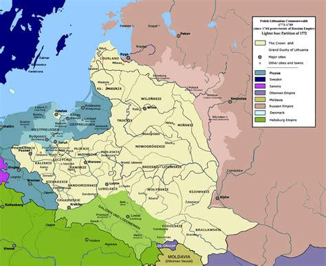 Political Map Of The First Partition Of Poland Lithuania Also