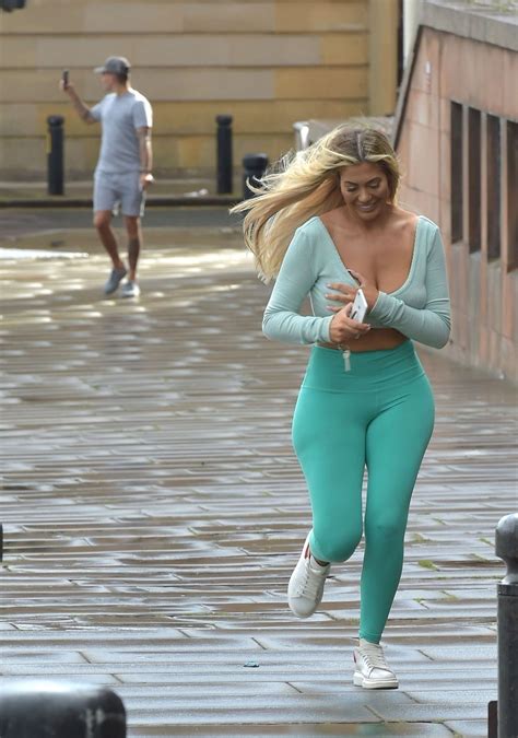 Curvaceous Blonde Chloe Ferry Flaunting It In A Skintight Outfit The