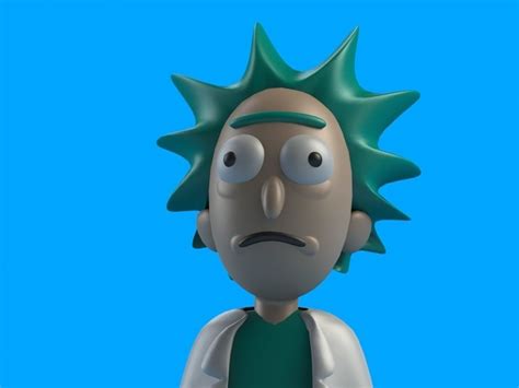 Adult Rick From Rick And Morty 3d Printable Model